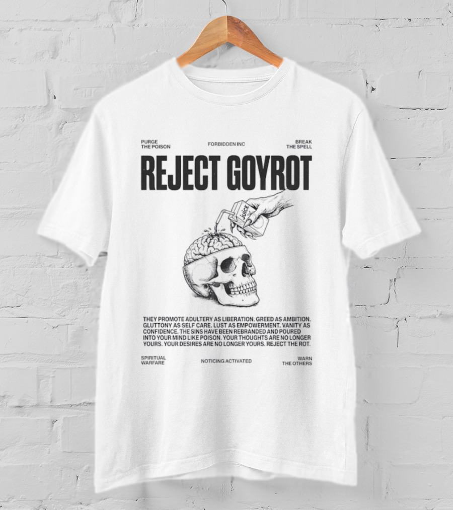 Reject Goyrot Forbidden Inc Purge The Poison Break The Spell Spiritual Warfare Skater Skull T-Shirt