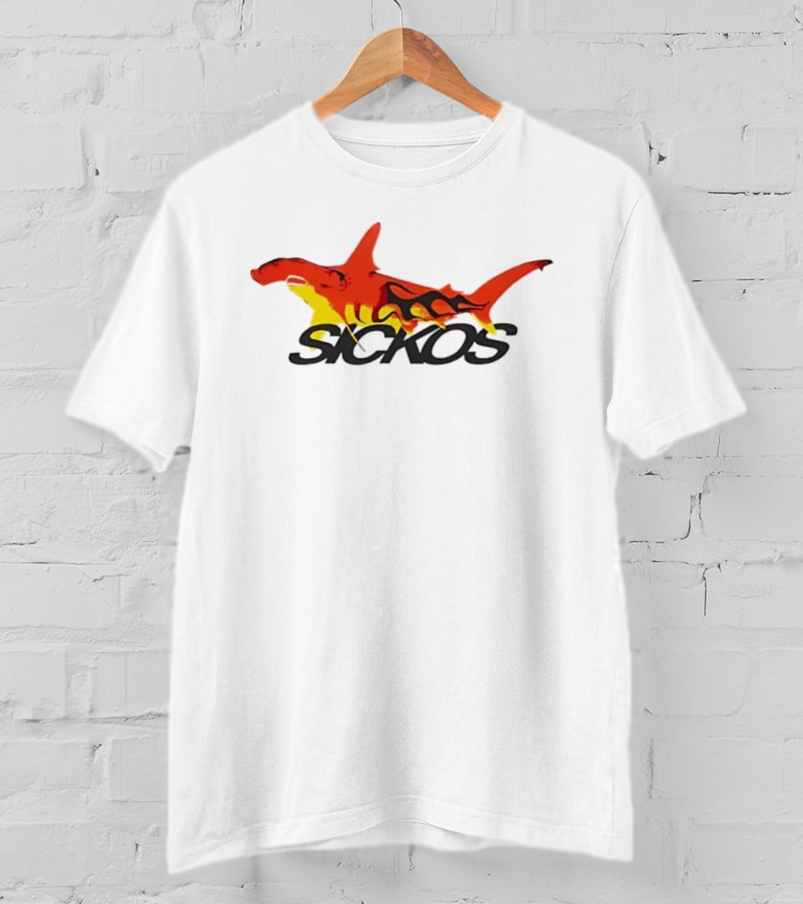 Sickos Hammerhead Shark Est 2021 Hood River OR Cotton Ocean Predator T-Shirt