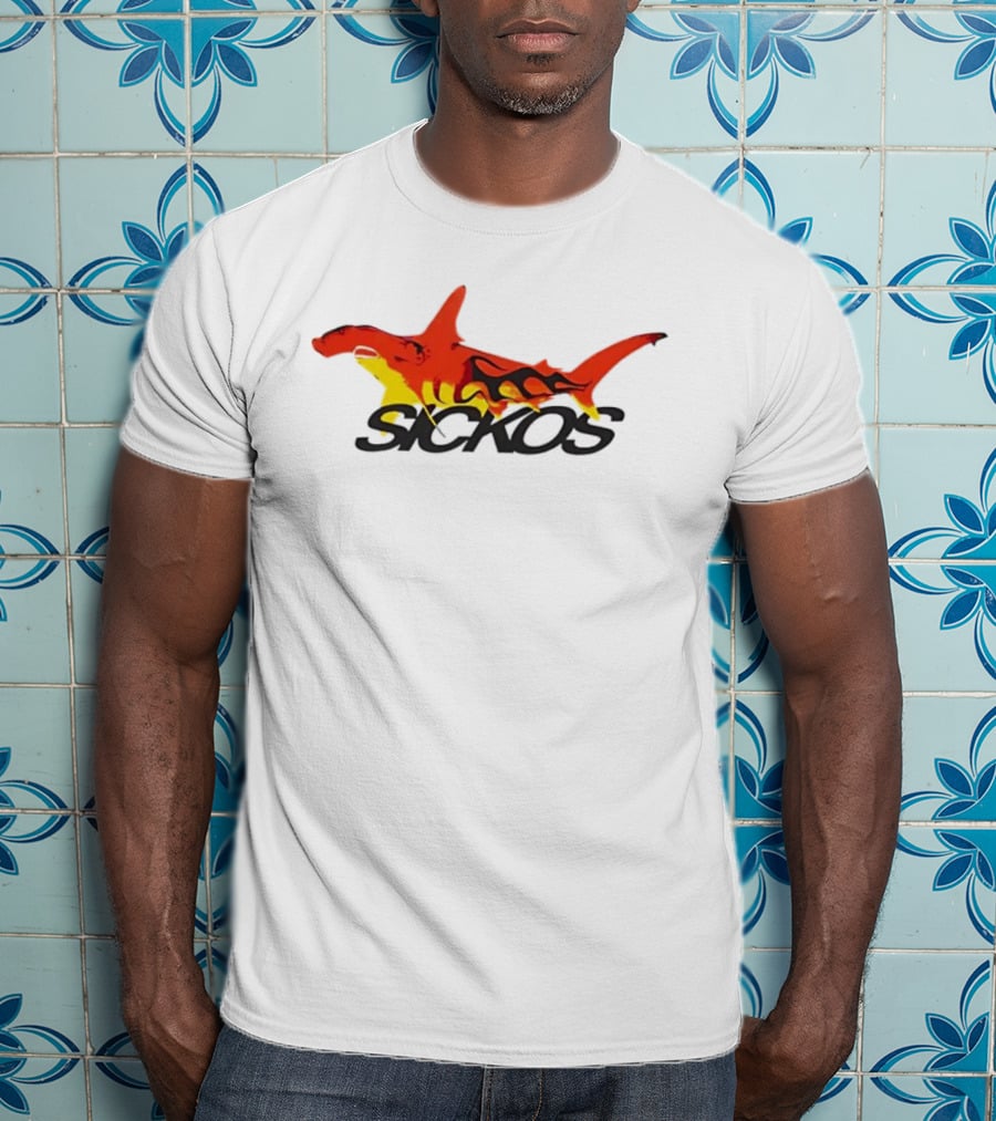 Sickos Hammerhead Shark Est 2021 Hood River OR Cotton Ocean Predator T-Shirt