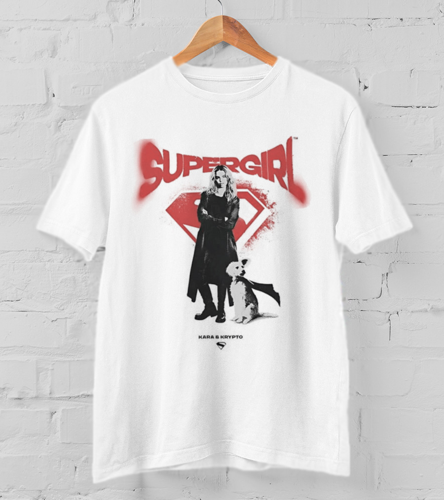 Supergirl Kara And Krypto Superman Shield DC Comics T-Shirt