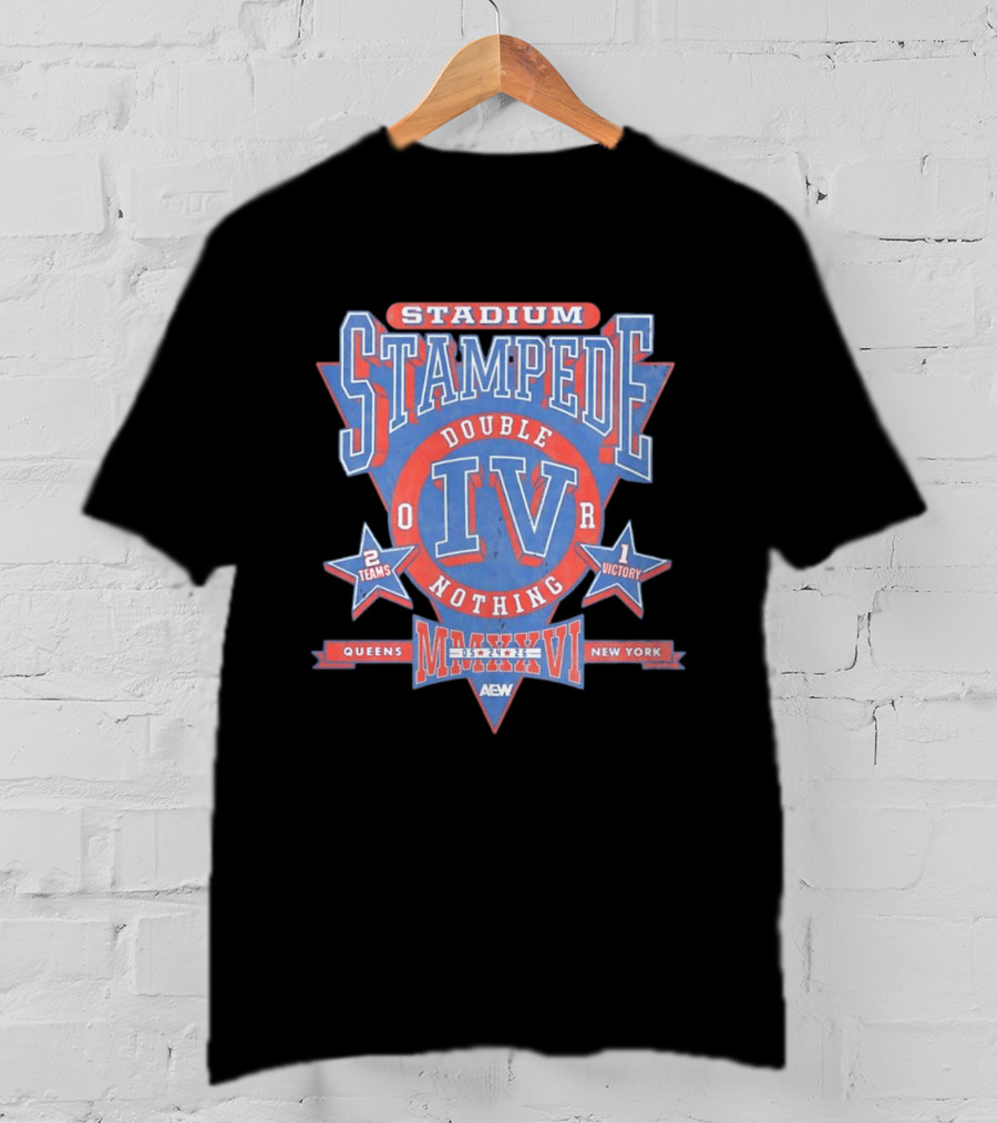 AEW Stadium Stampede Double Or Nothing IV 2026 Queens New York Wrestling Event T-Shirt
