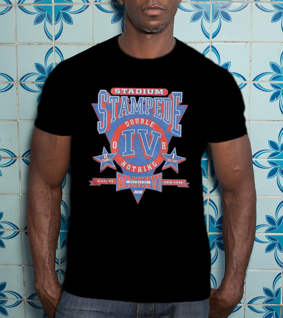 AEW Stadium Stampede Double Or Nothing IV 2026 Queens New York Wrestling Event T-Shirt