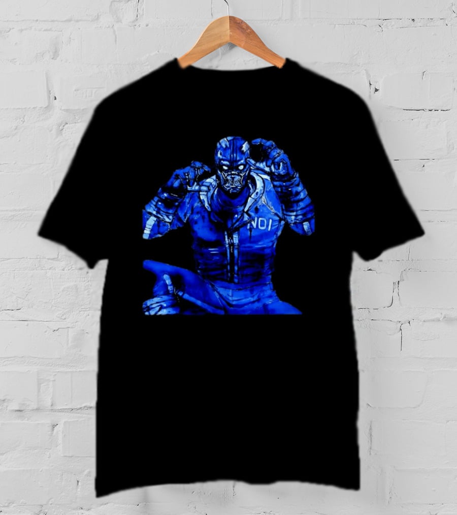 Cyberpunk Demon NDI Blue Warrior T-Shirt
