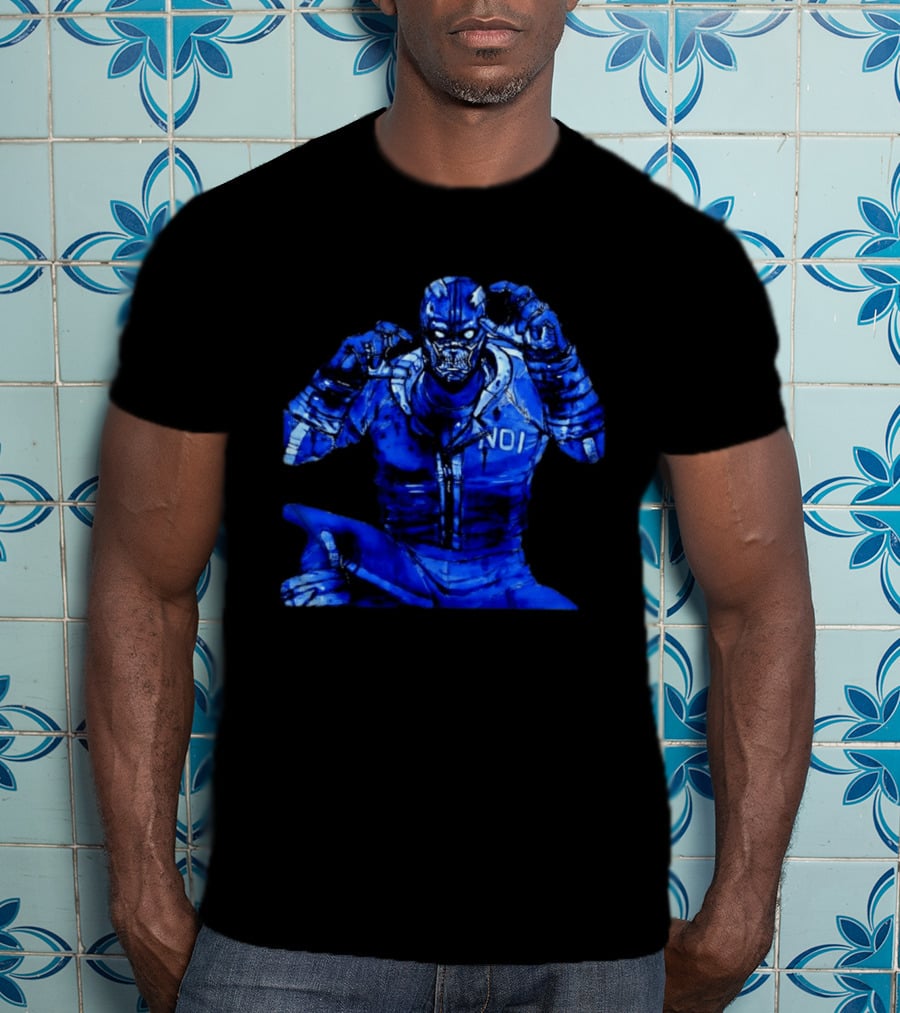 Cyberpunk Demon NDI Blue Warrior T-Shirt