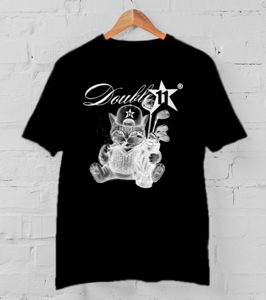 Double 11 Golfing Cat Star Golf Clubs Urban Streetwear 2026 Future T-Shirt