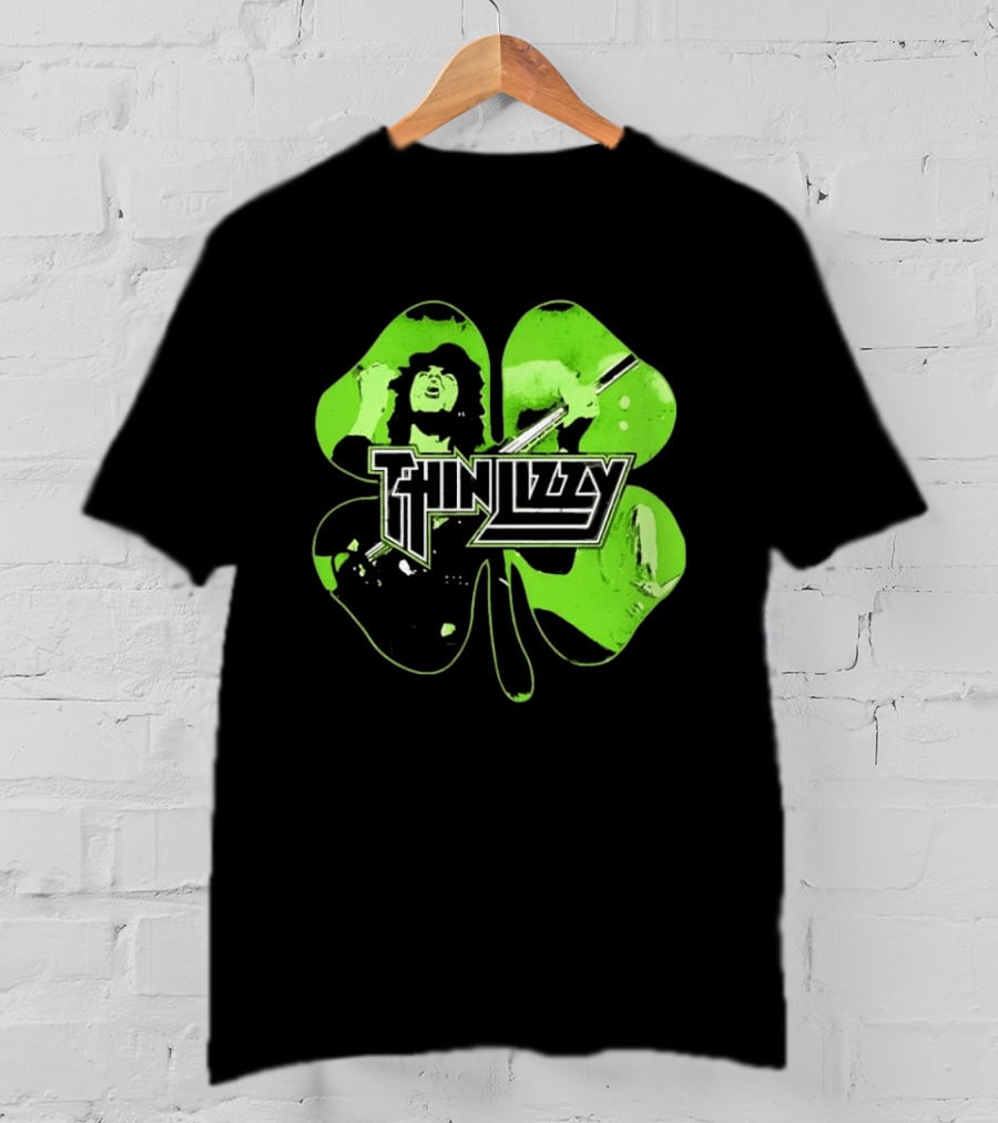 Thin Lizzy Irish Rock Band Green Clover St. Patrick's Day 2026 T-Shirt