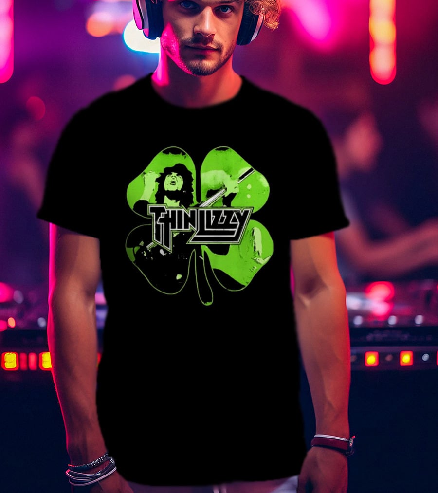 Thin Lizzy Irish Rock Band Green Clover St. Patrick's Day 2026 T-Shirt