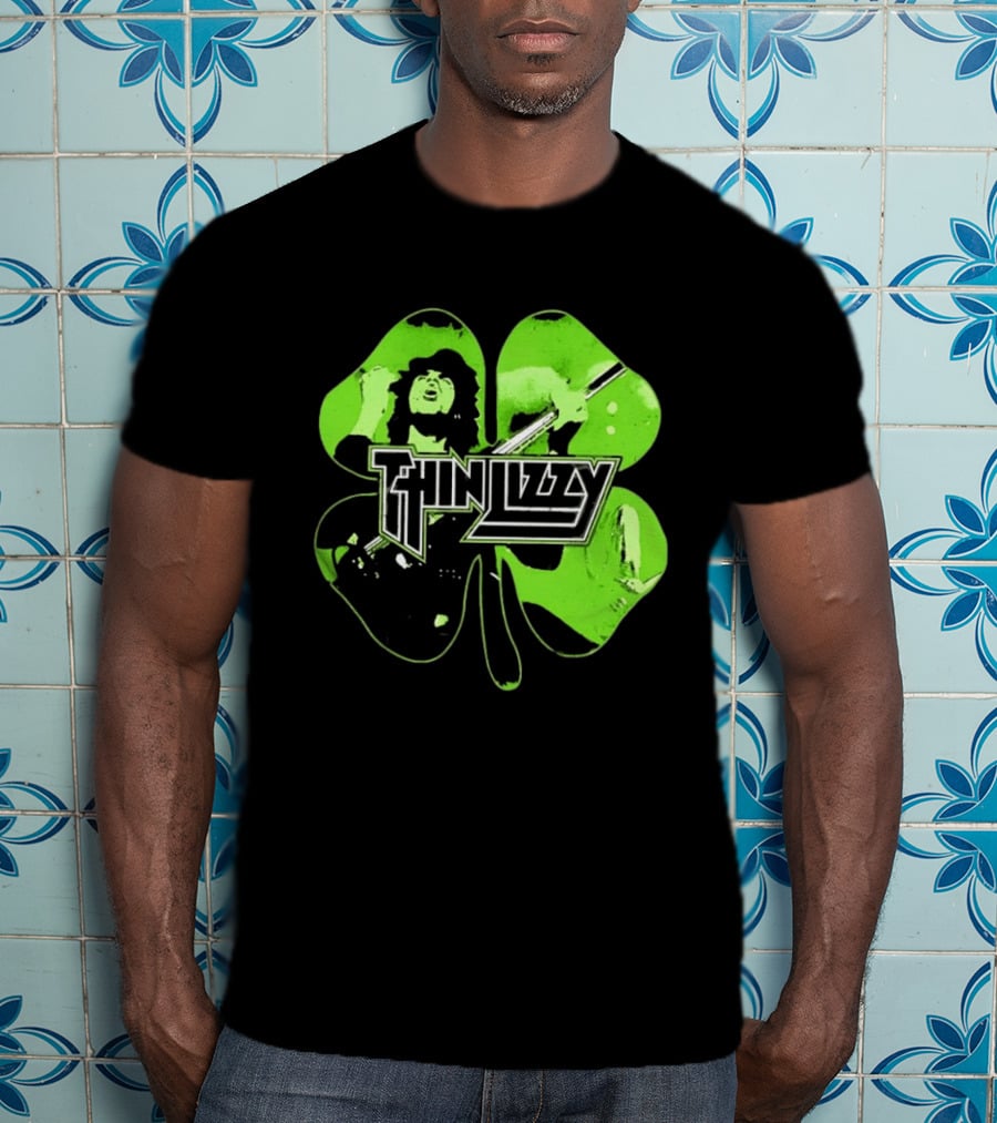 Thin Lizzy Irish Rock Band Green Clover St. Patrick's Day 2026 T-Shirt