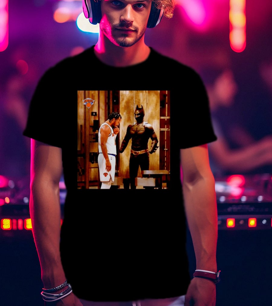 New York Knicks Jaylen Brunson Meets Batman Gotham T-Shirt