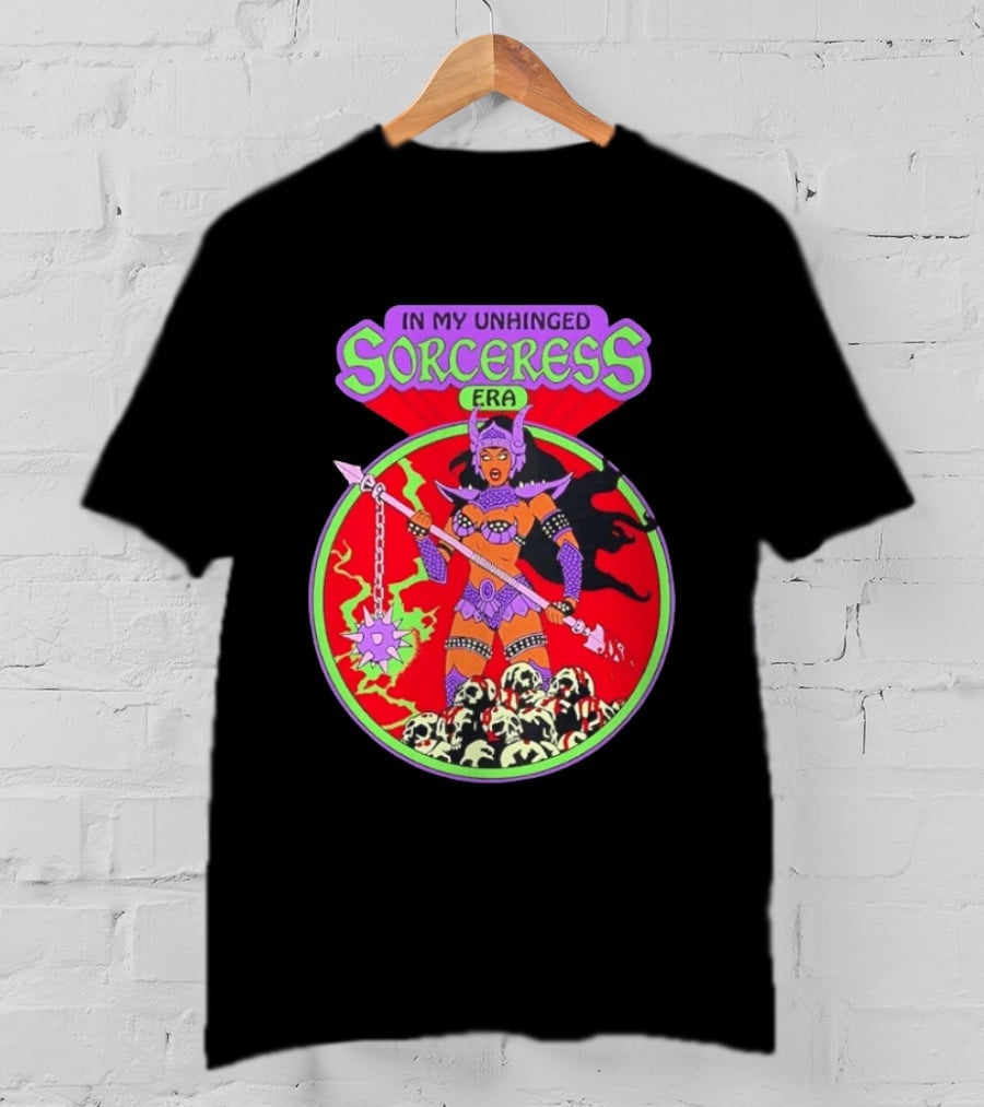 In My Unhinged Sorceress Era Warrior Witch Skulls T-Shirt