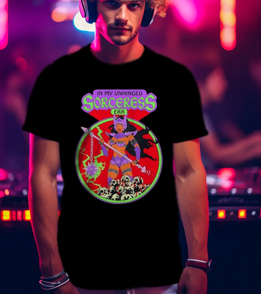In My Unhinged Sorceress Era Warrior Witch Skulls T-Shirt
