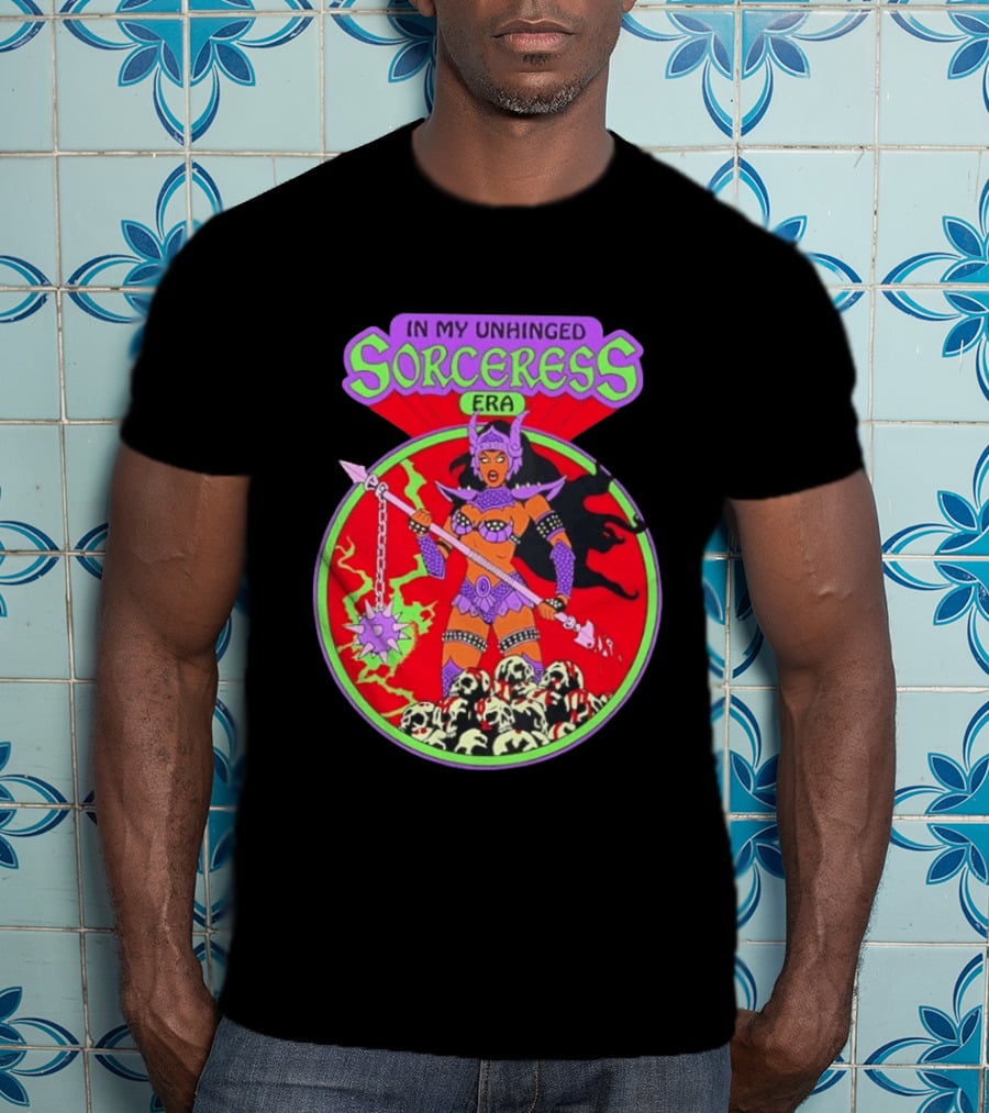 In My Unhinged Sorceress Era Warrior Witch Skulls T-Shirt