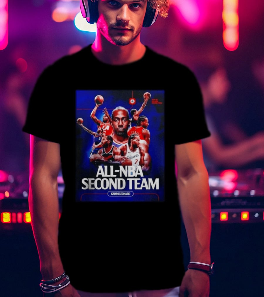 Kawhi Leonard Clippers All NBA Second Team Basketball Highlights T-Shirt