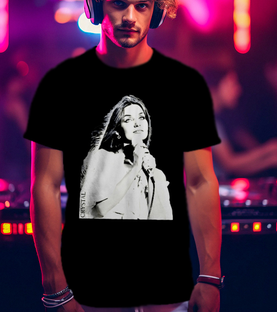 Mick Foley AEW Crystal Gayle Microphone Iconic Singer T-Shirt