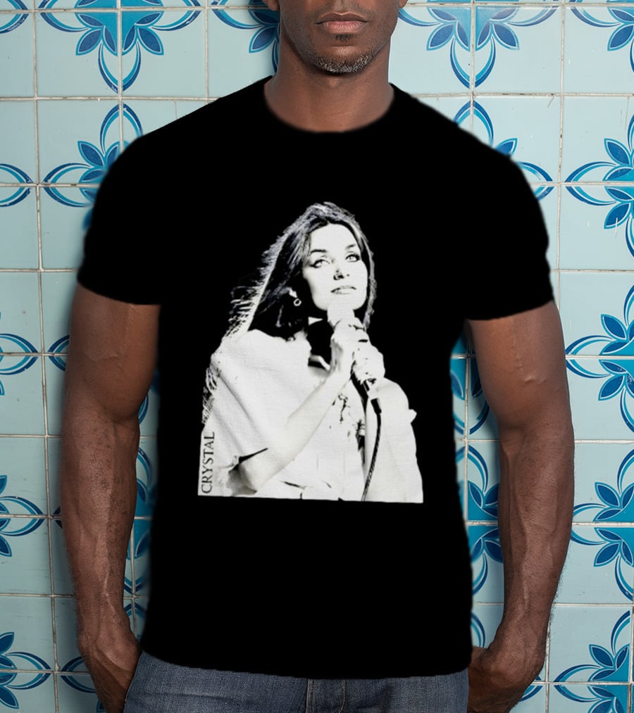 Mick Foley AEW Crystal Gayle Microphone Iconic Singer T-Shirt