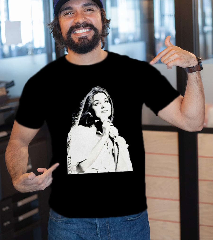 Mick Foley AEW Crystal Gayle Microphone Iconic Singer T-Shirt