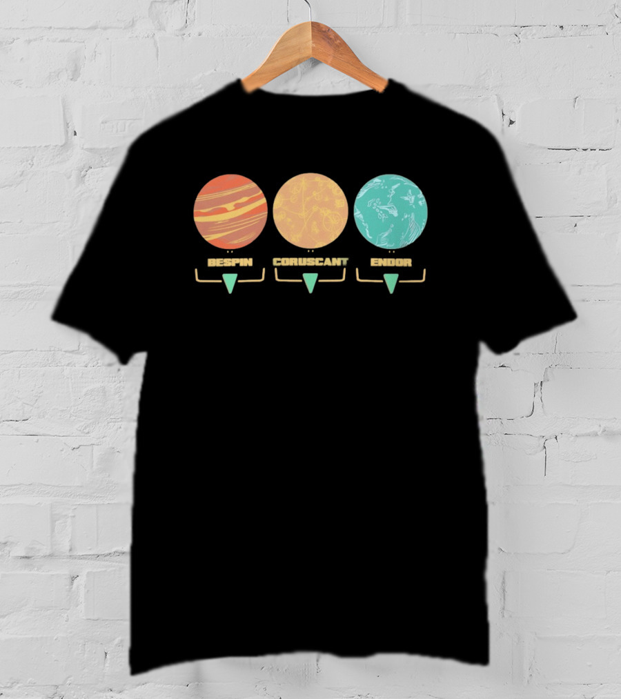 Bespin Coruscant Endor Star Wars Planet T-Shirt