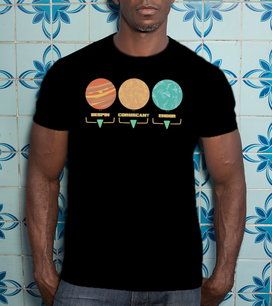 Bespin Coruscant Endor Star Wars Planet T-Shirt