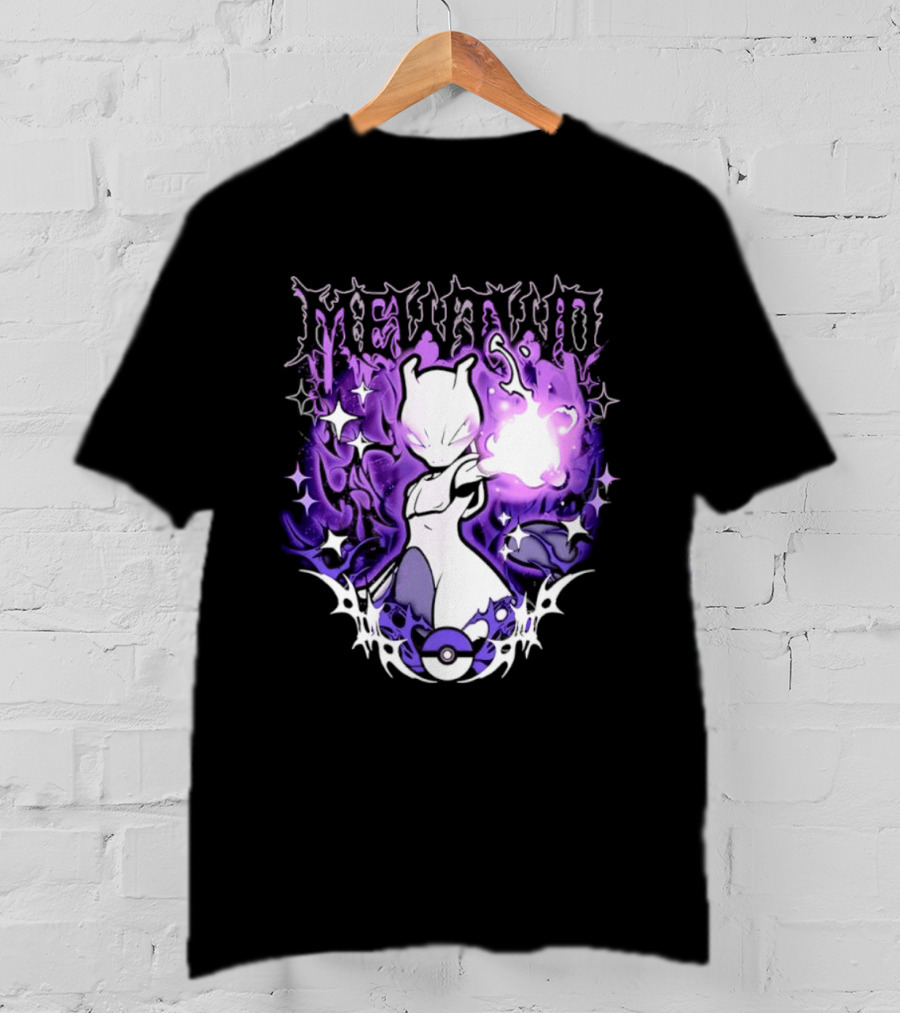 Gothic Mewtwo Psychic Legendary Pokemon T-Shirt