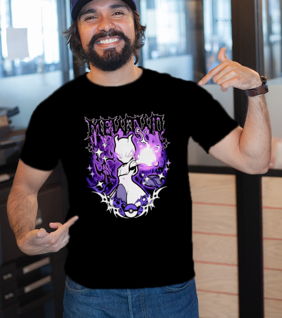 Gothic Mewtwo Psychic Legendary Pokemon T-Shirt