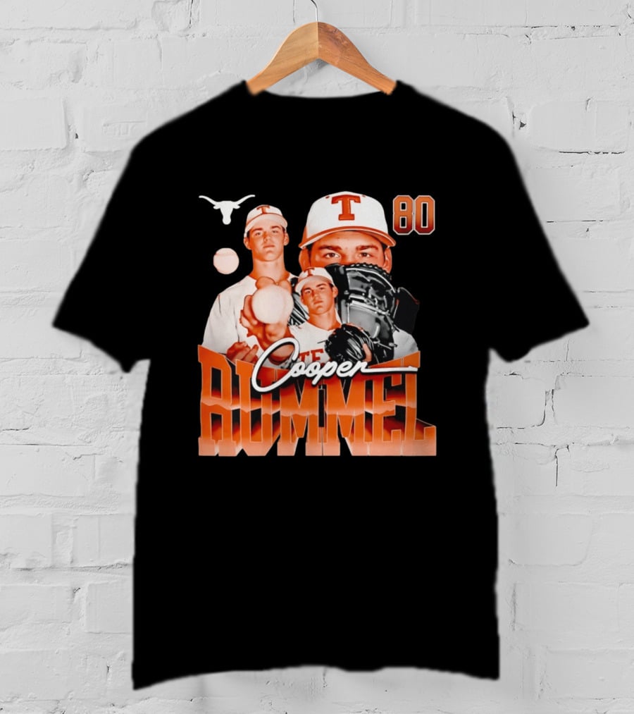 Texas Longhorns Cooper Rummel Baseball Collage 80 T-Shirt