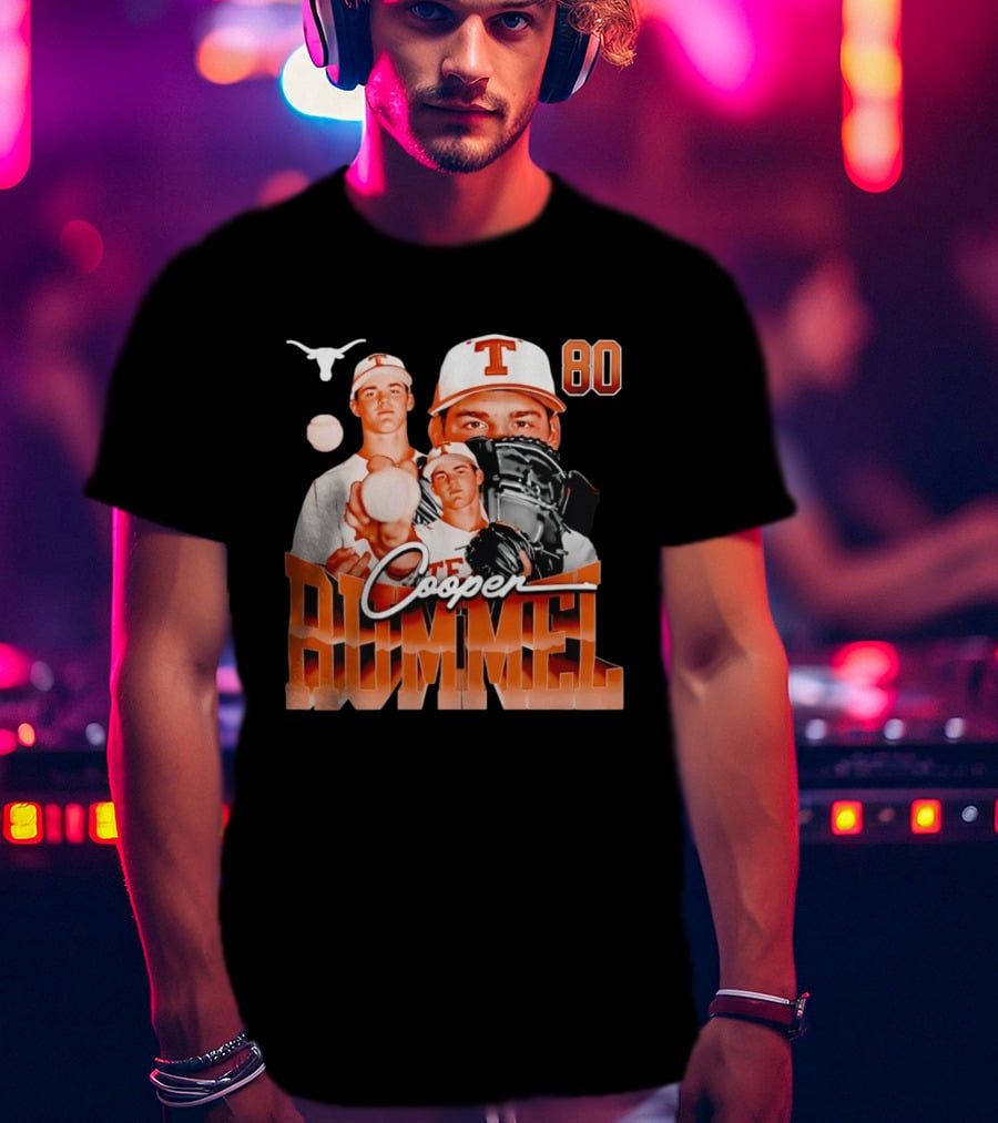 Texas Longhorns Cooper Rummel Baseball Collage 80 T-Shirt