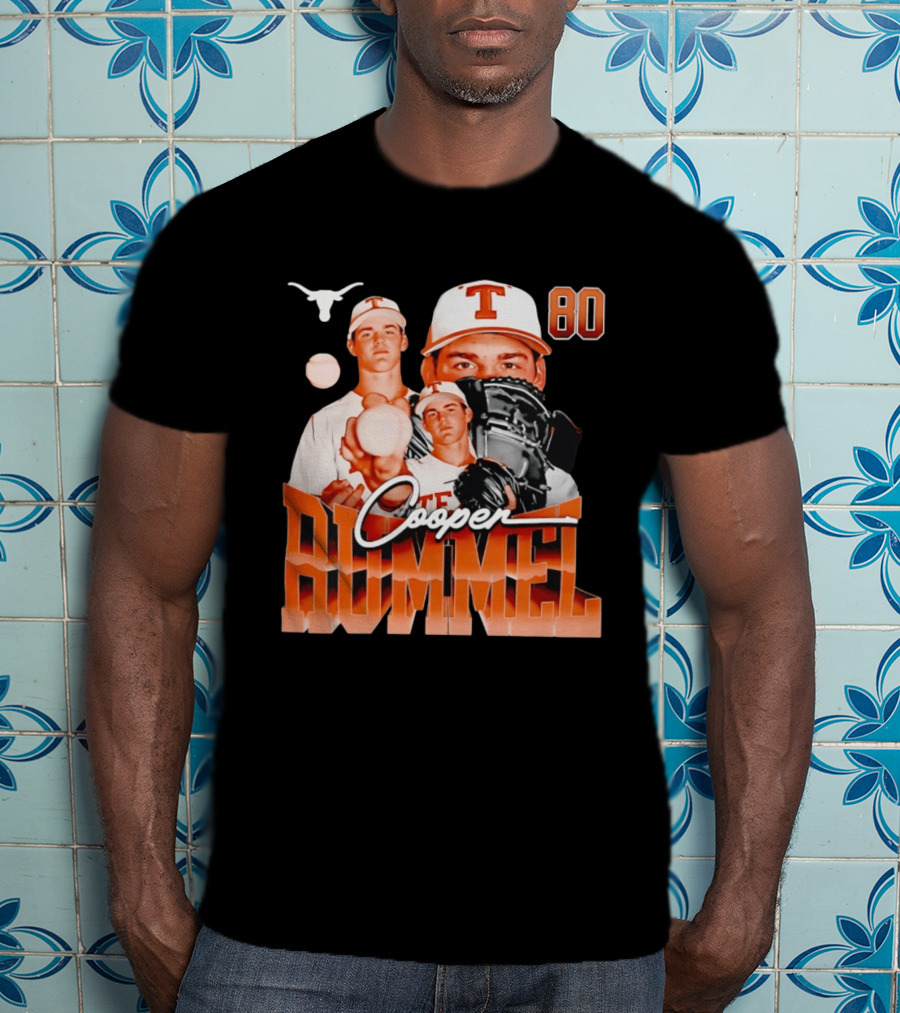 Texas Longhorns Cooper Rummel Baseball Collage 80 T-Shirt