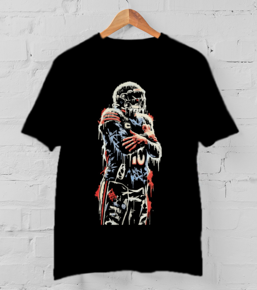 Caleb Williams 10 Chicago Bears Iceman Football T-Shirt