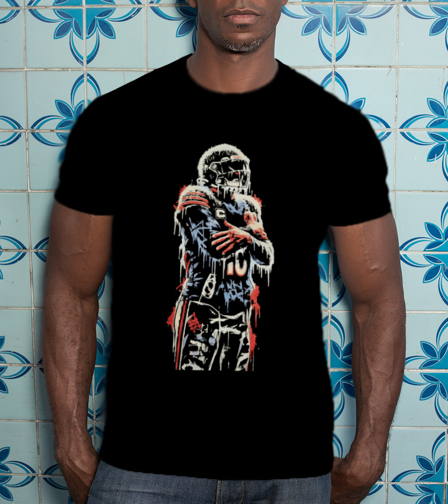 Caleb Williams 10 Chicago Bears Iceman Football T-Shirt
