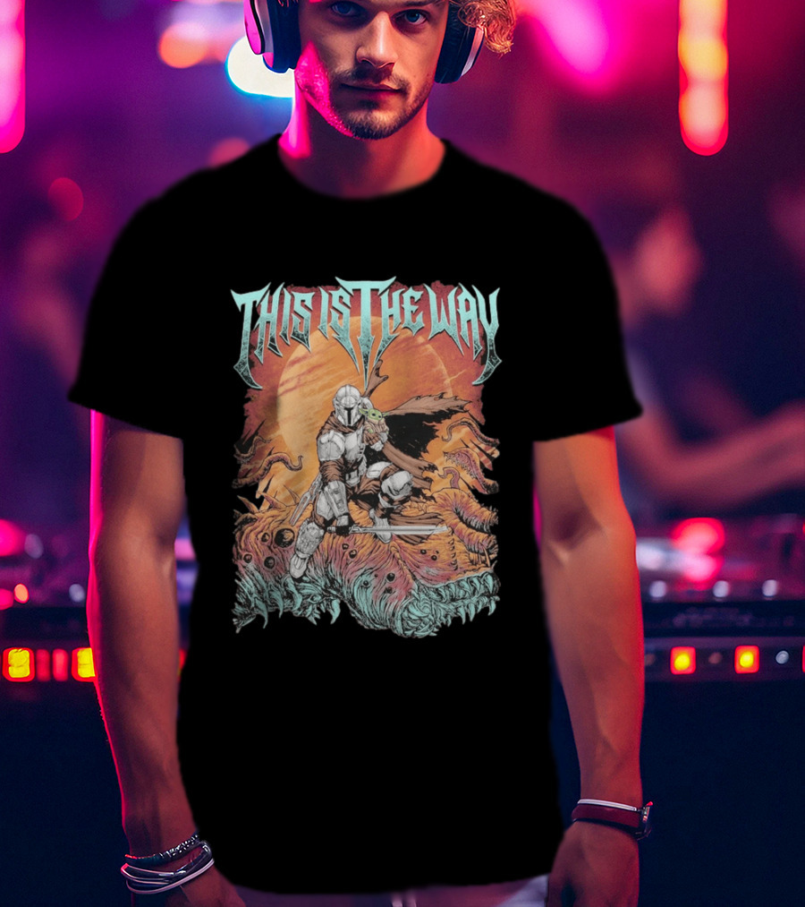 This Is The Way Mandalorian Starry Warrior Quest T-Shirt