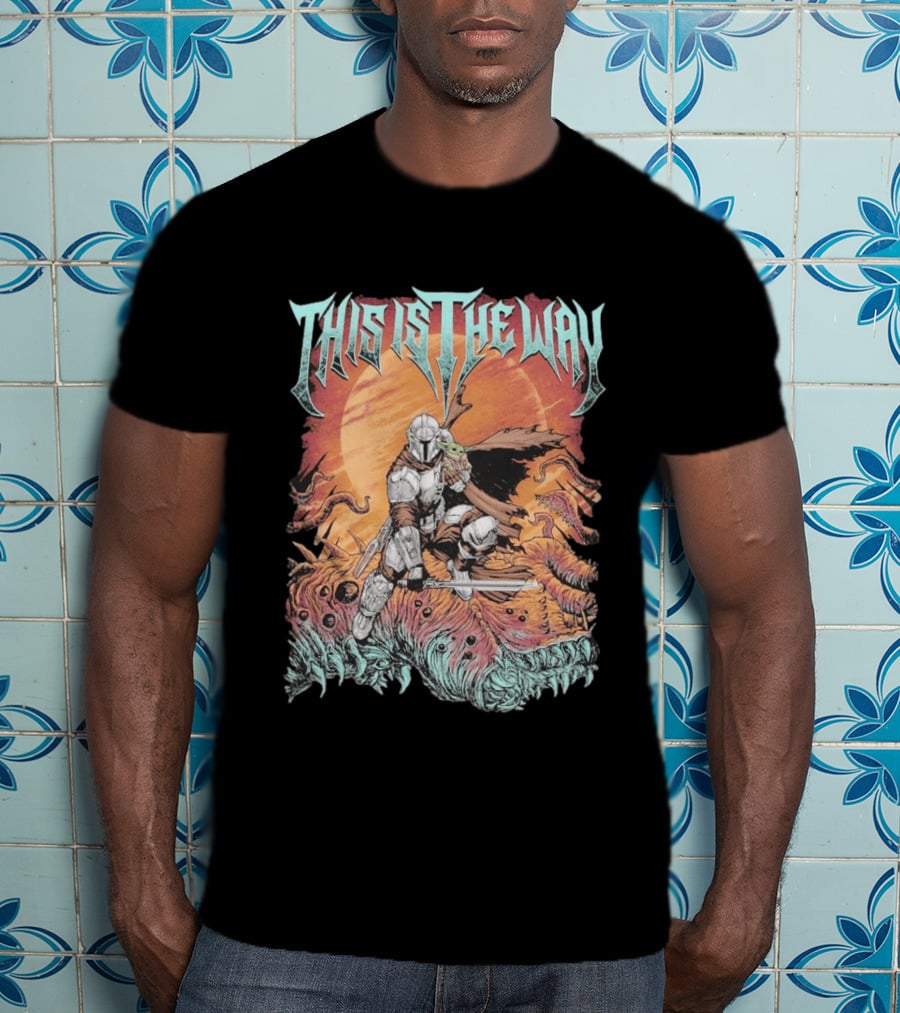 This Is The Way Mandalorian Starry Warrior Quest T-Shirt