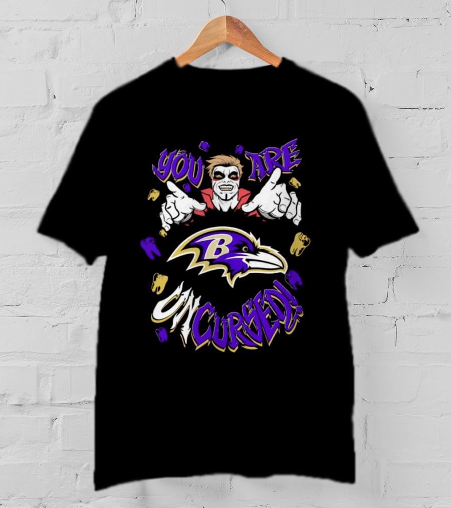 WWE Danhausen Baltimore Ravens Vampire Halloween You Are On Cursed T-Shirt
