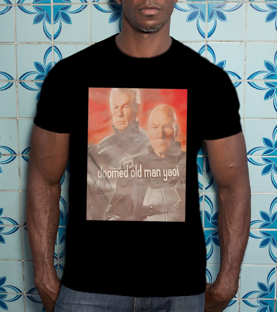 Ian McKellen Magneto Charles Xavier Doomed Old Man Yaoi X Men Movie T-Shirt