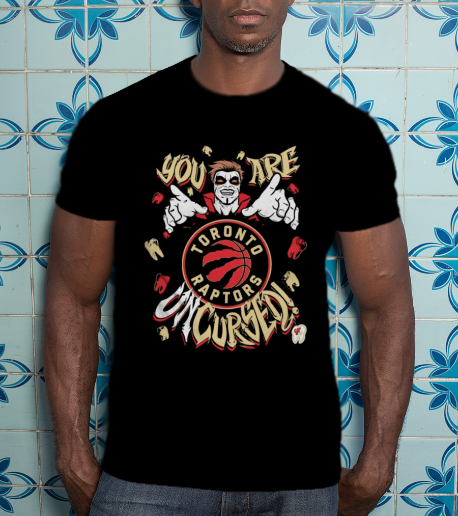 Toronto Raptors You Are Uncursed Danhausen WWE Collaboration T-Shirt