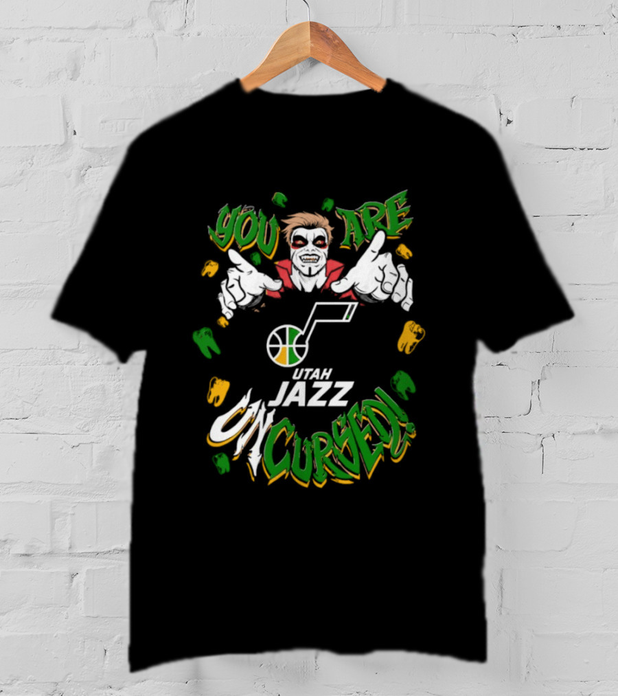 Utah Jazz You Are Uncursed WWE Danhausen Collaboration T-Shirt