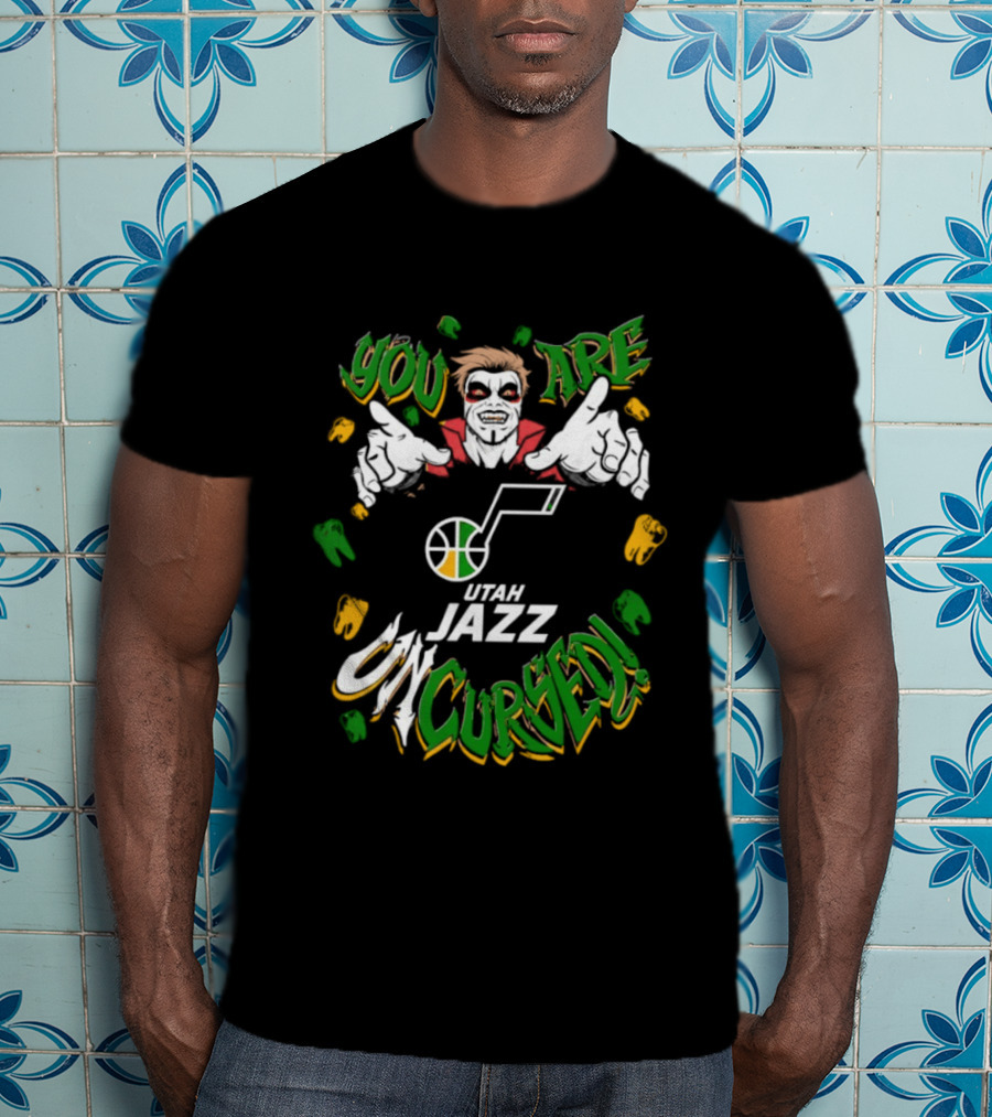 Utah Jazz You Are Uncursed WWE Danhausen Collaboration T-Shirt