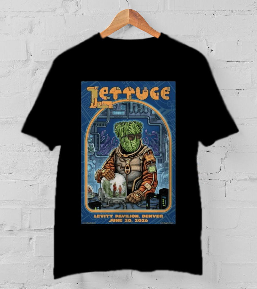 Lettuce Levitt Pavilion Denver June 20 2026 Cosmic Astronaut Scene T-Shirt