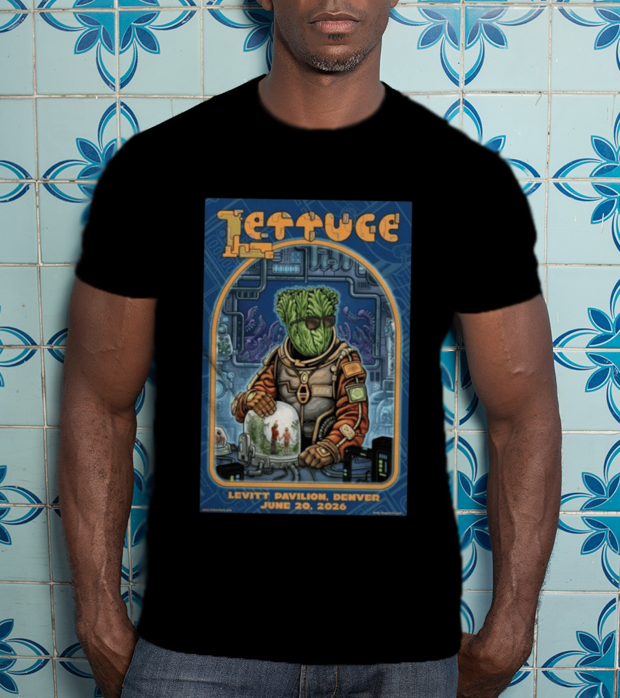 Lettuce Levitt Pavilion Denver June 20 2026 Cosmic Astronaut Scene T-Shirt