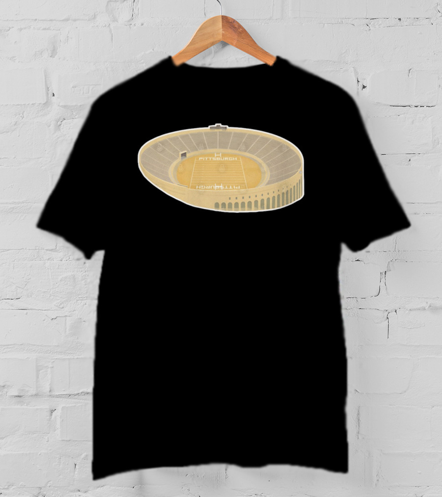 Pittsburgh Historic Football Stadium Architectural T-Shirt