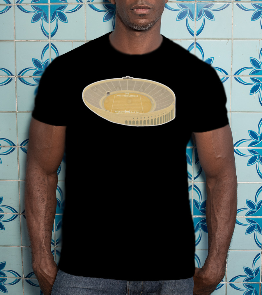 Pittsburgh Historic Football Stadium Architectural T-Shirt