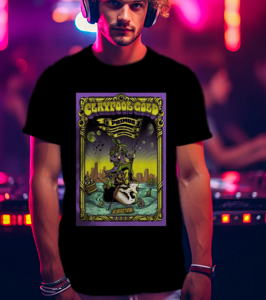 Claypool Lennon Delirium Frog Brigade Primus June 3 2026 Chicago IL Concert T-Shirt