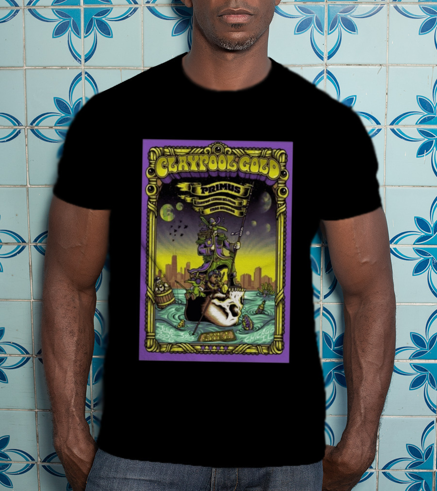 Claypool Lennon Delirium Frog Brigade Primus June 3 2026 Chicago IL Concert T-Shirt