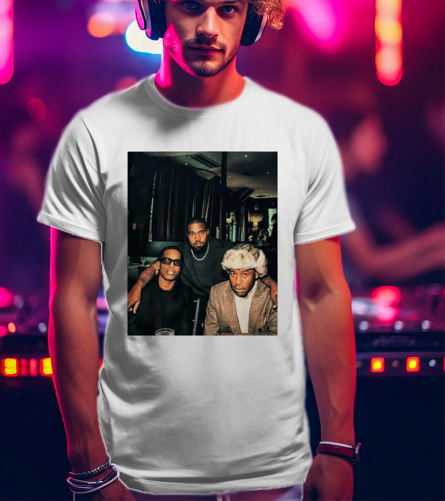 Kanye West Tyler The Creator A$AP Rocky Iconic Photo Collaboration T-Shirt