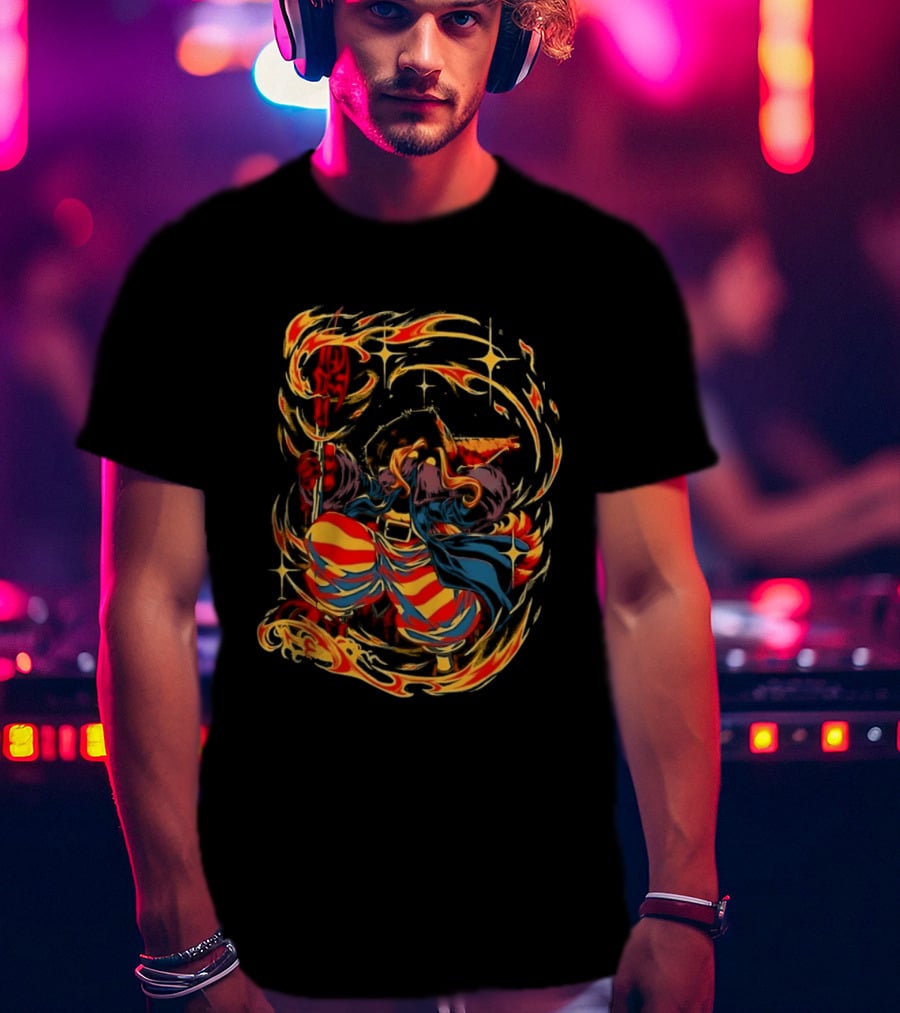 Black Mage Final Fantasy Tactics Fire Magic Power Blast T-Shirt