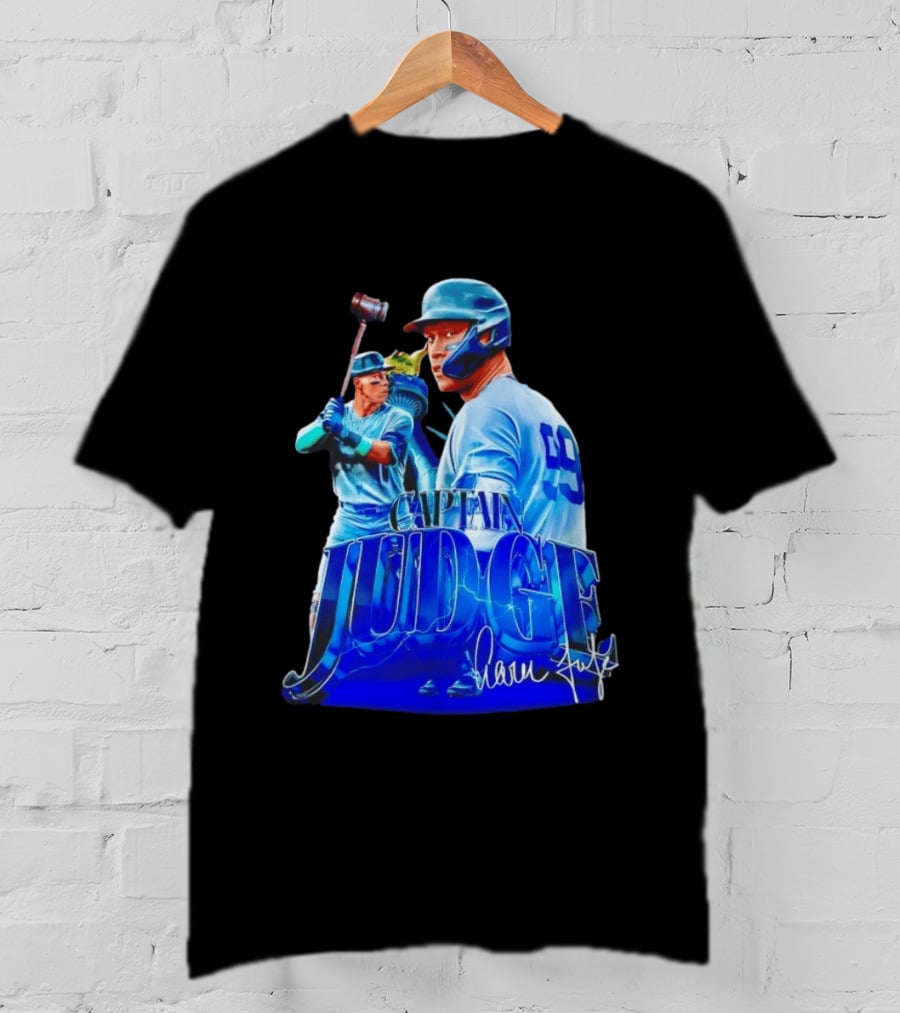 Captain Judge Aaron Judge 99 Yankees Baseball Signature T-Shirt