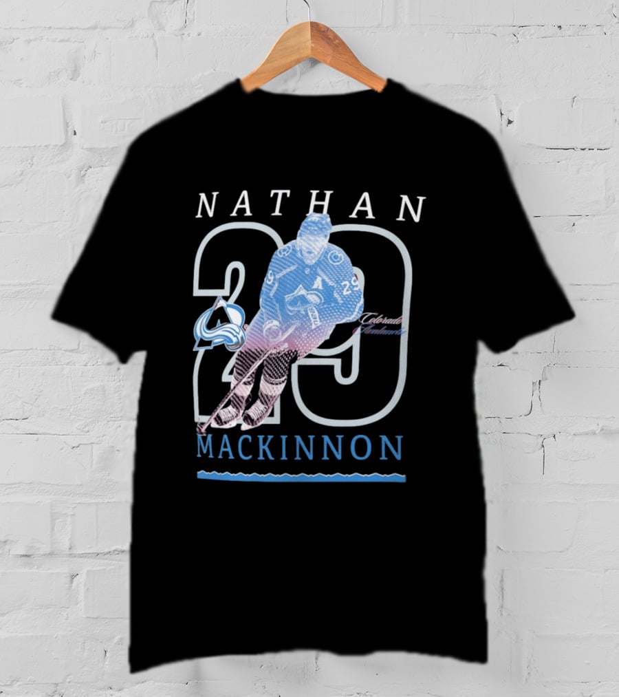 Nathan MacKinnon 29 Colorado Avalanche NHL Player Sports Fan Gear T-Shirt