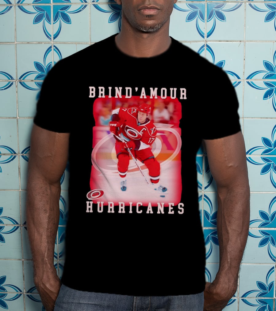 Brind'Amour Hurricanes Number 17 Captain Hockey Player T-Shirt