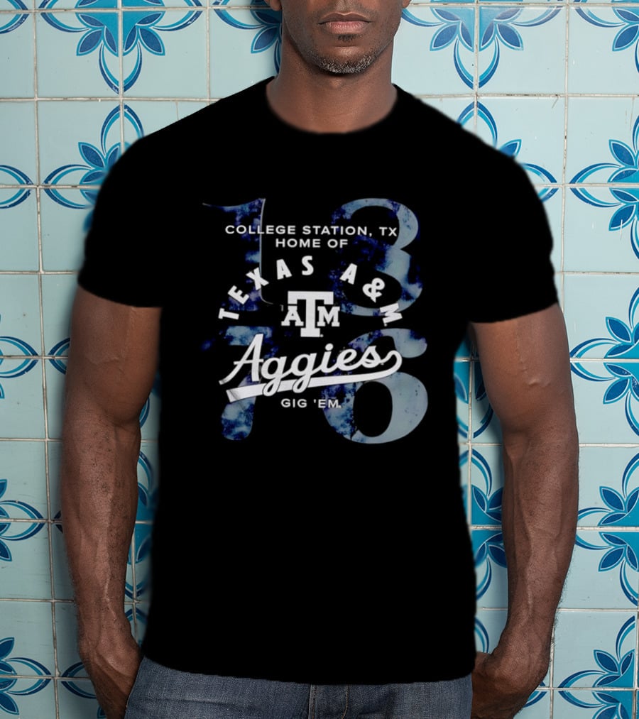 Texas A&M Aggies Gig 'em College Station TX Home Of 1876 T-Shirt