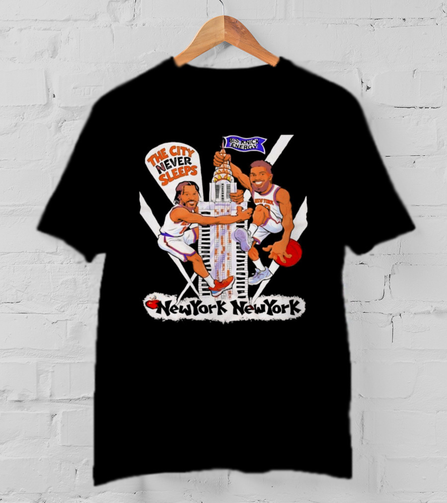 New York Knicks Jalen Brunson Josh Hart The City Never Sleeps Skyscraper Energy T-Shirt