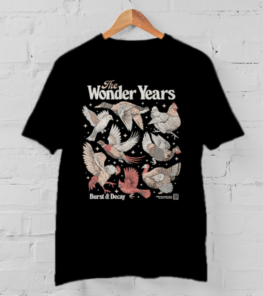 The Wonder Years Burst Decay Birds Vintage Aesthetic T-Shirt